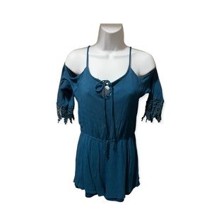 Lacy off the Shoulder Romper